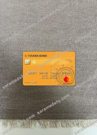 Albania Tirana bank mastercard photolook front